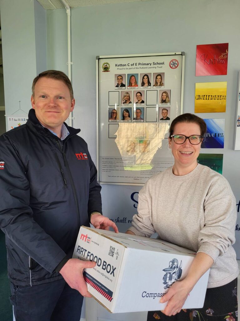 2025 March. 11 RRT food boxes to Ketton Primary school